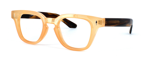 Edward Scotts S31110 - Unisex crystal beige acetate chunky glasses frame - image view 1