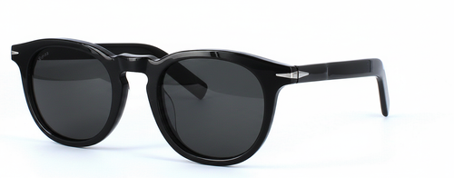 Pistachio in Shiny Black - Prescription Sunglasses front left view