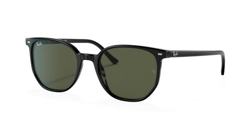 Ray Ban 2197 901 unisex's square acetate full rim non-prescription sunglasses in black with fixed hinges - image view 1