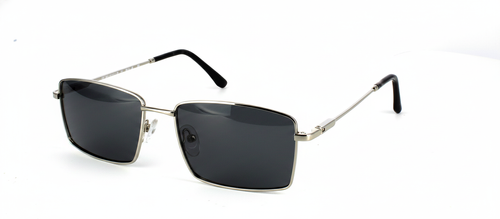 Catan - Prescription Sunglasses - Shiny Silver front left view