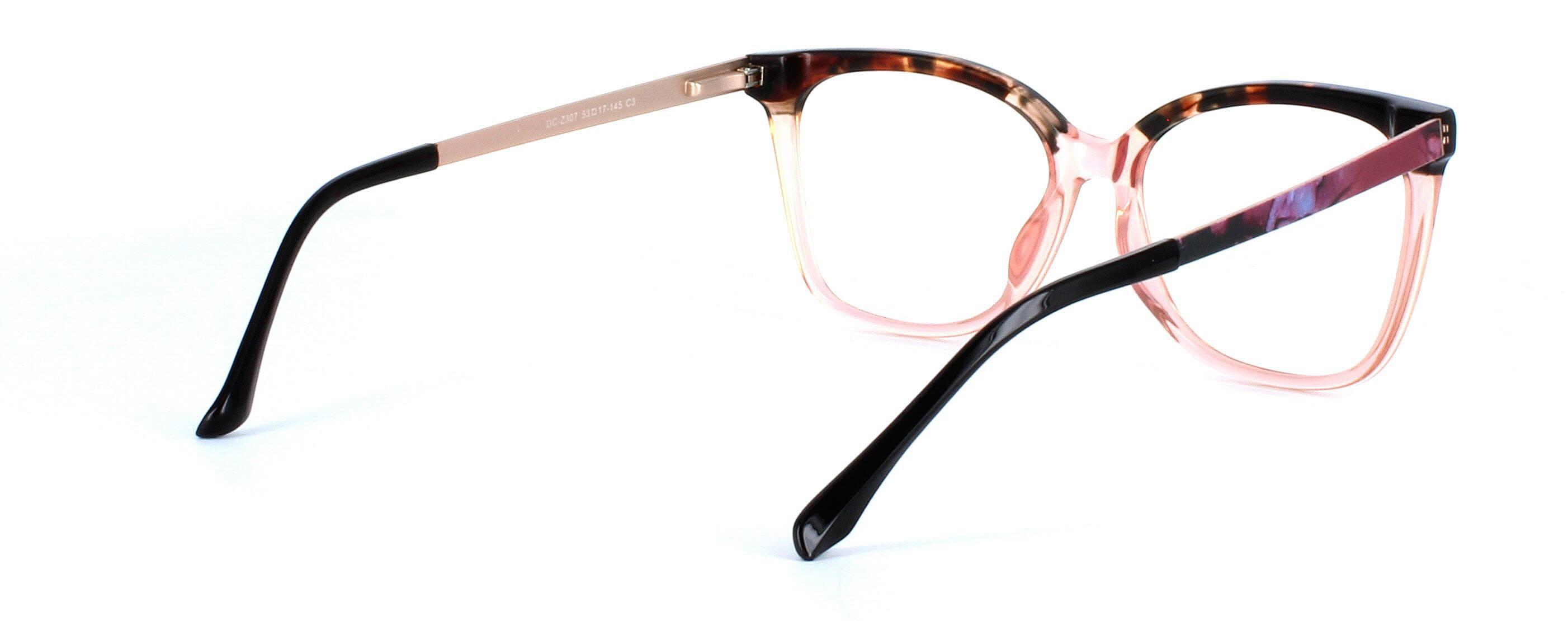 Carina - ladies 2-tone plastic glasses with square shaped lenses - image view 4