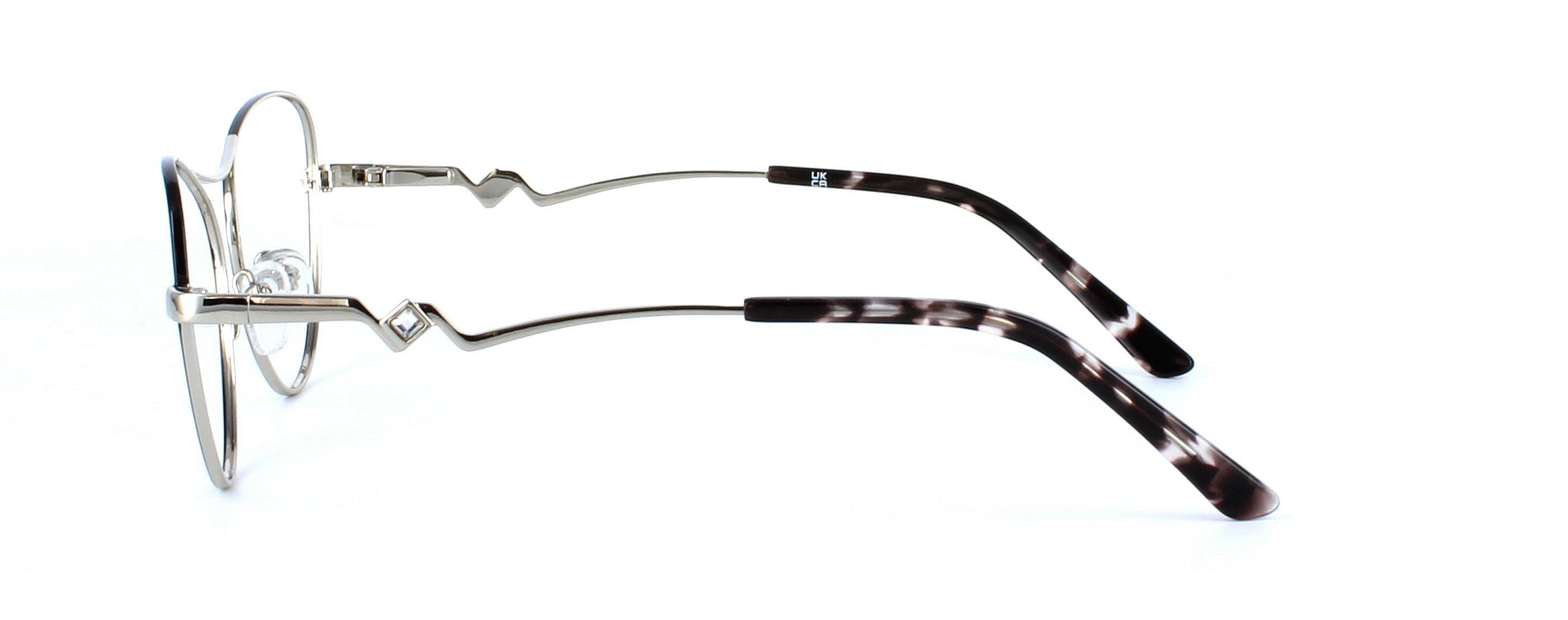 Auriga - Ladies 2-tone black & silver metal glasses - image view 2