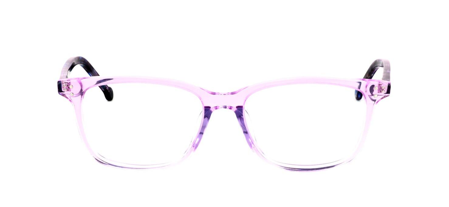 Eastwick - Women's acetate glasses with a crystal pink face and dark mottled arms - image view 5