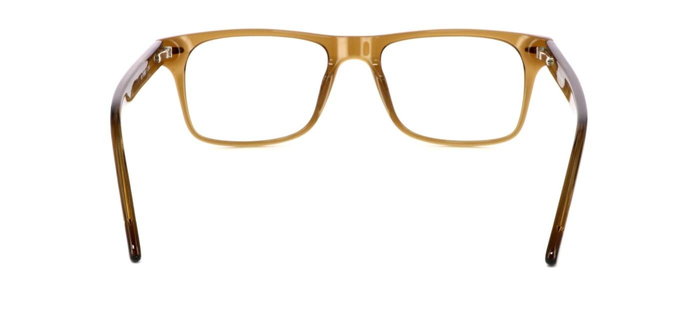 Galloway is a gents acetate rectangular lens shaped frame here presented in crystal brown - image view 3