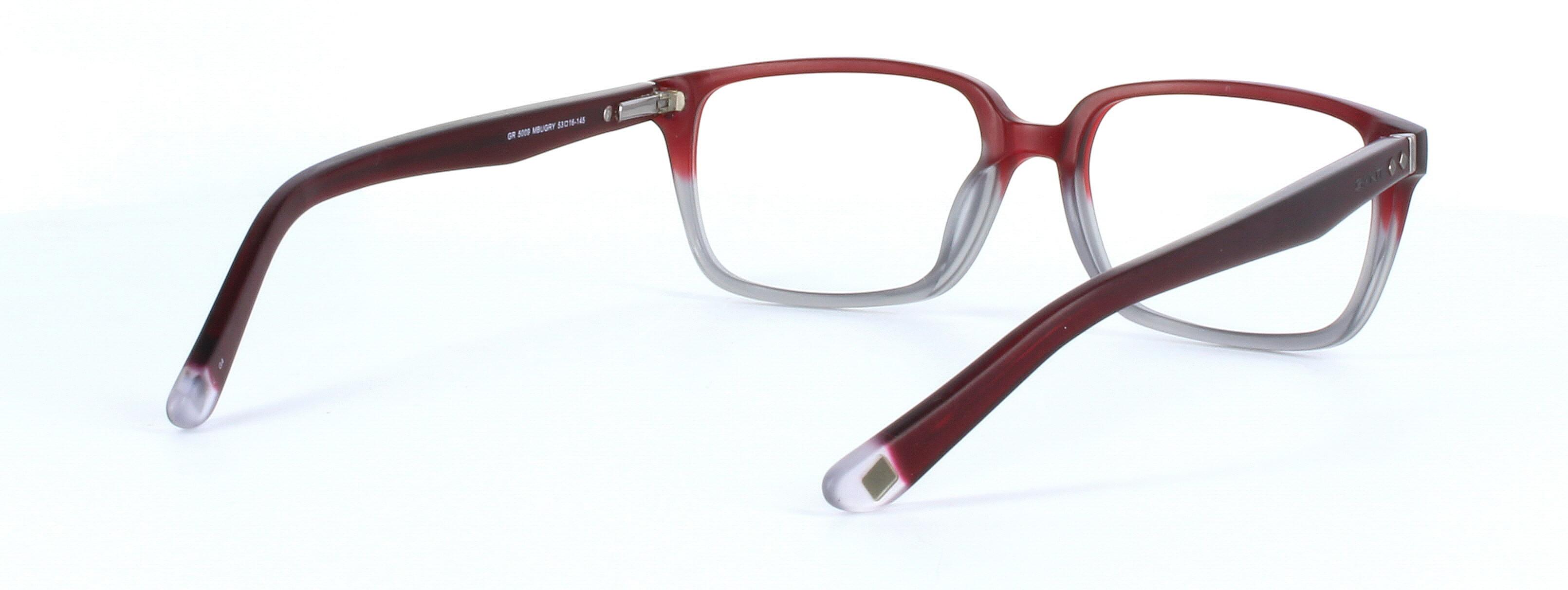Gant 105 - Unisex 2-tone matt burgundy and grey acetate glasses - image view 4