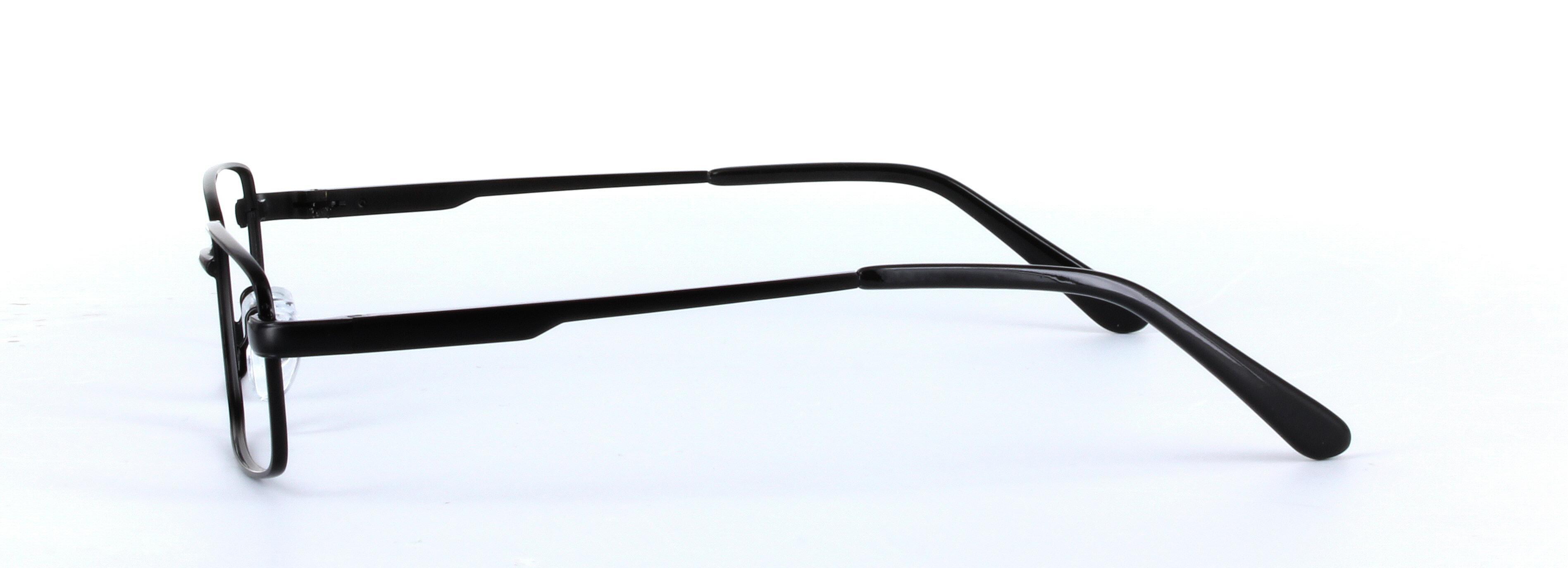 Kriston Black Full Rim Rectangular Metal Glasses - Image View 2