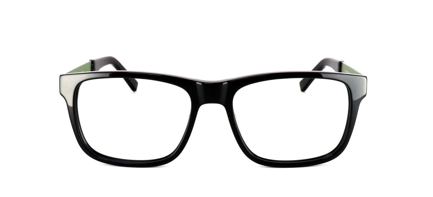 Yazor - unisex acetate frame in black with green metal arms - image 5