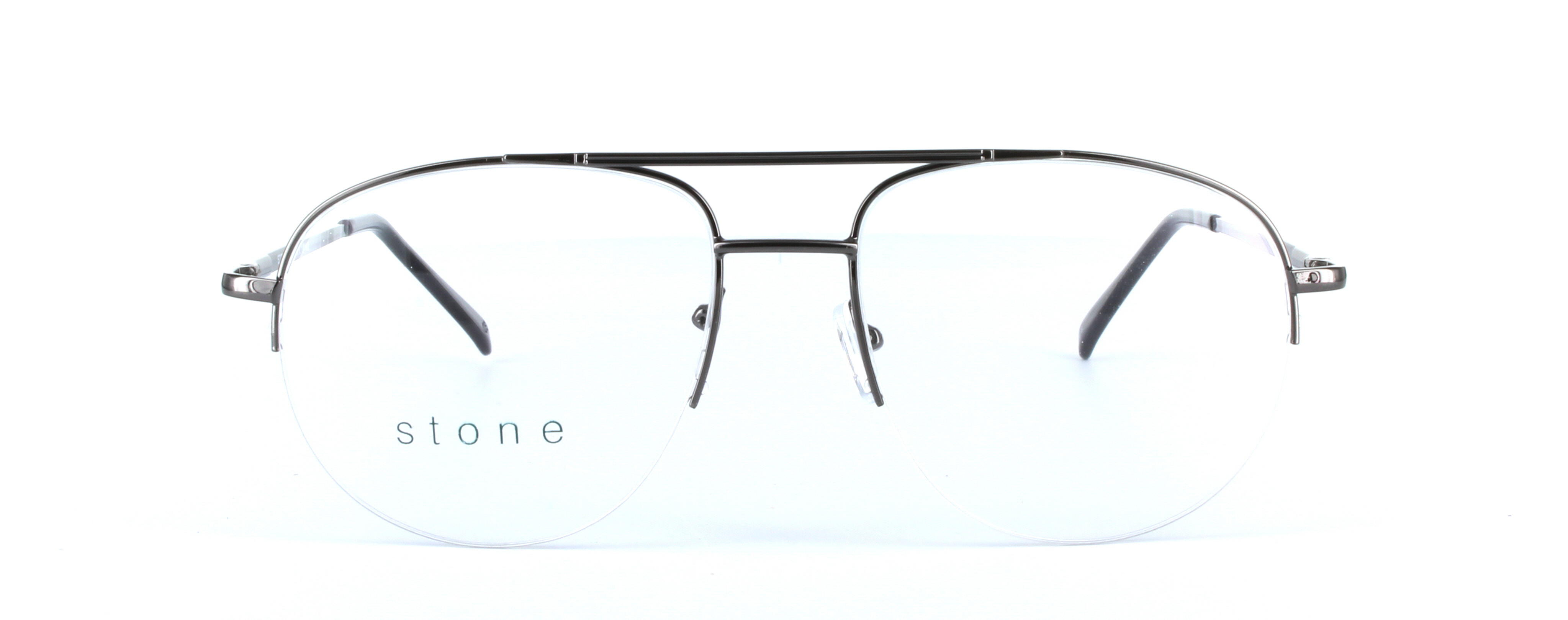 Aviator Style Semi-Rimless Glasses 