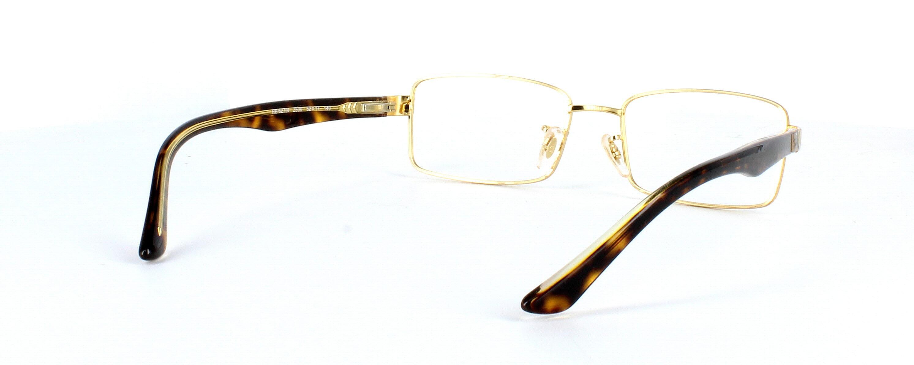 Ray Ban 62701 Gold - Gent's narrow full metal rectangular shaped glasses in gold - image view 5