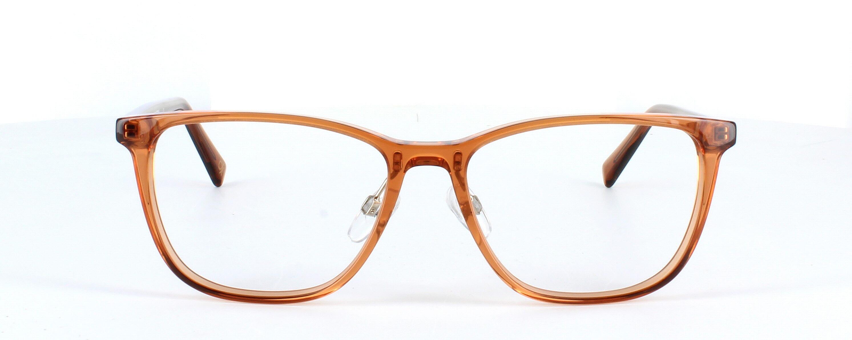 Benetton BEO1029 119 - Gent's crystal brown rectangular shaped glasses with sprung hinge temples - image view 2