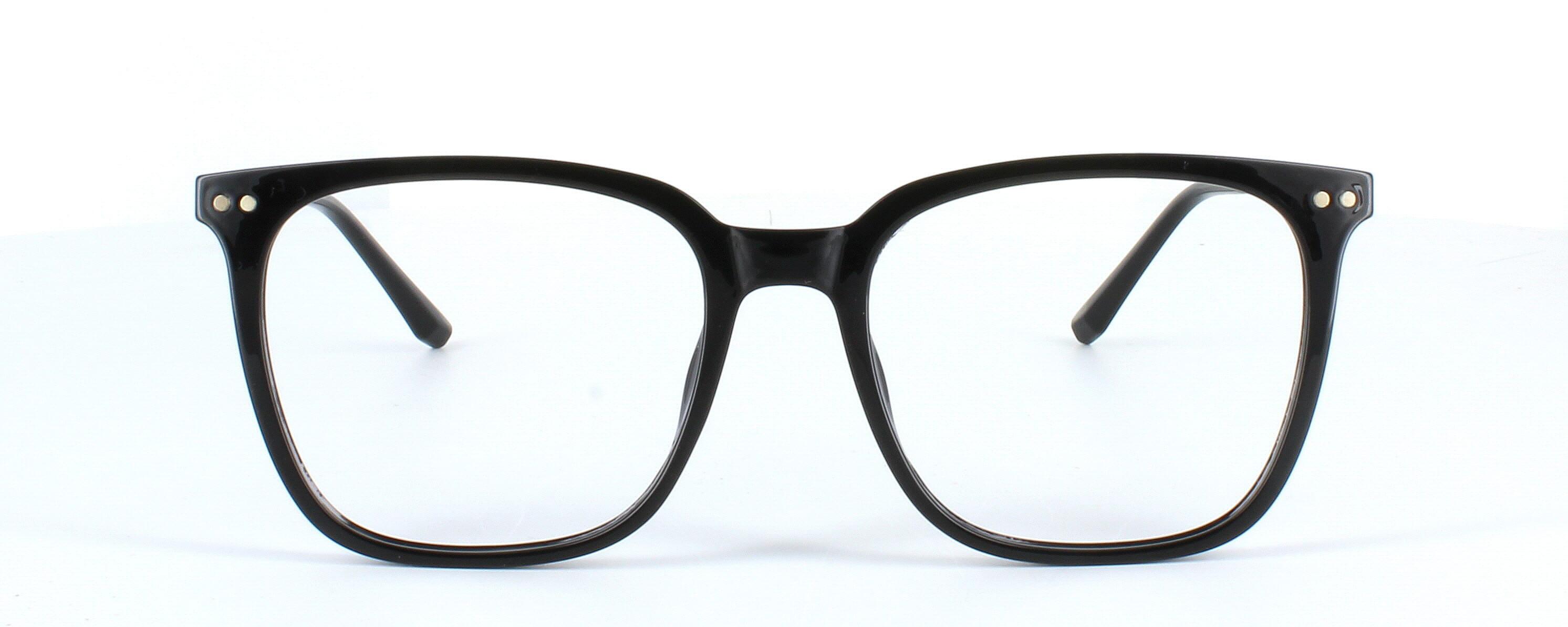 Edward Scotts ST6202 - Shiny black - Gent's acetate frame with square shaped lenses with silver titanium arms - image view 2