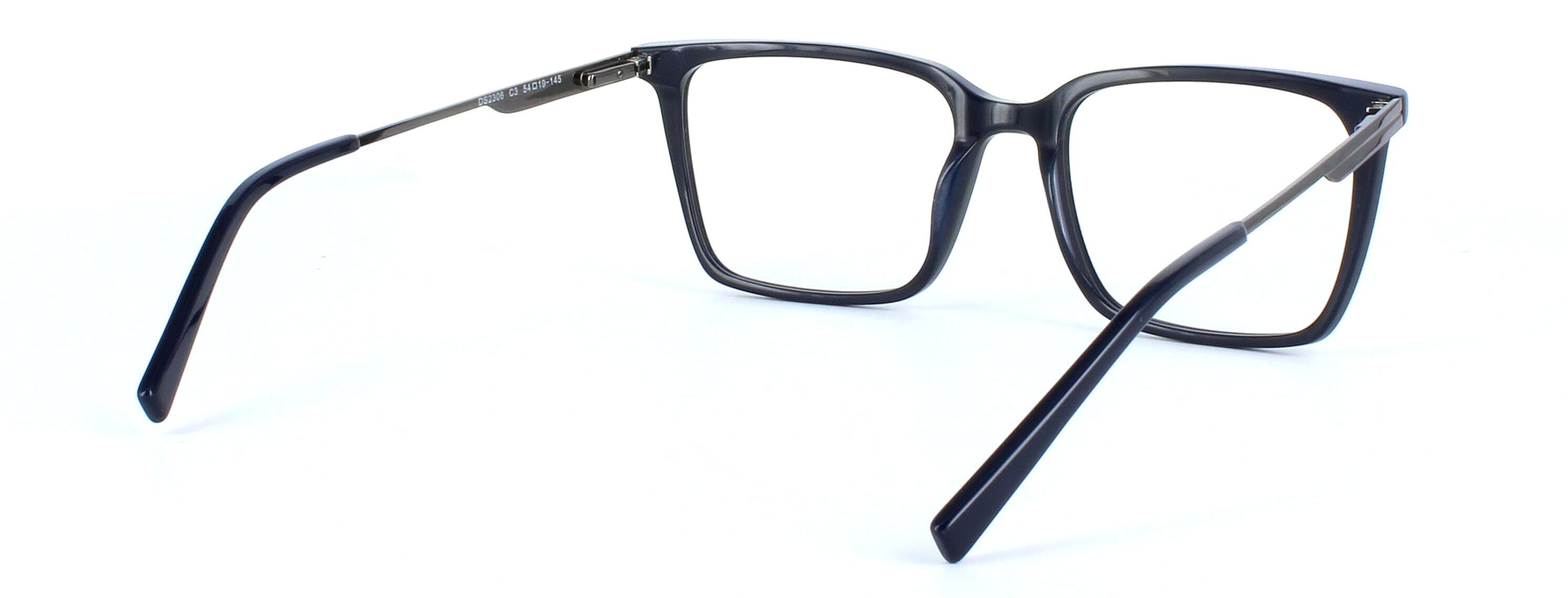 Hadlow - Gent's matt black acetate glasses frame with rectangular shaped lenses - image 4