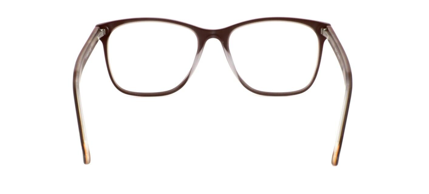 Conwy - Ladies brown, square shaped acetate glasses frame with crystal reverse and sprung hinge temples - image view 3