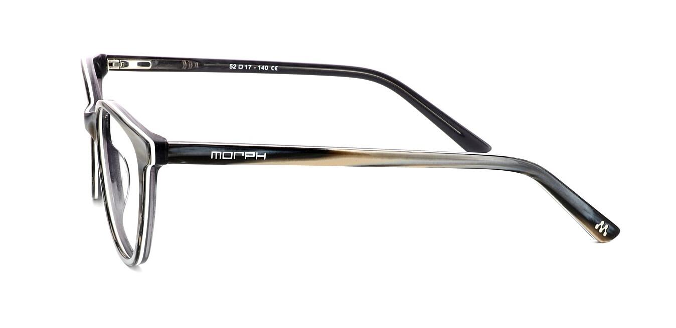 Tropea - Ladies shiny black stripe acetate with flex hinge. Oval shaped lenses - image view 2