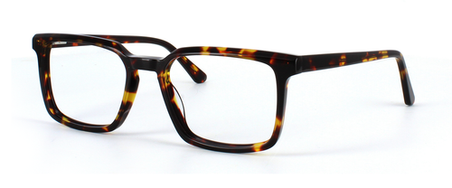 Guaro - Gent's ultra stylish tortoise acetate glasses and matching arms that are sprung hinged at the temple - image view 1