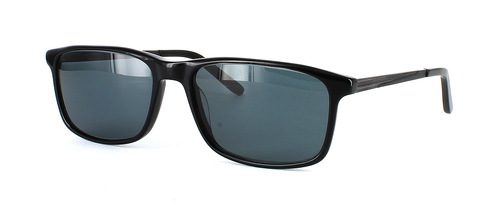 Fallow - Rectangular shaped black acetate sunglasses frame for men and women with metal arms and sprung hinged temples - image view 1