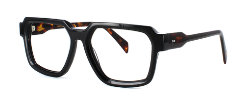 Bowyer & Finch - Ruthenium - Black and tortoise hand made acetate glasses frame for him and her - image view 1