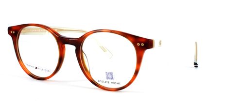 Ladies round shaped light tortoise frame with ivory acetate arms - image view 1
