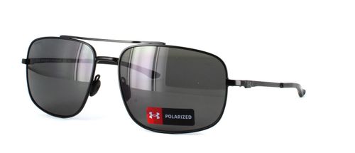 Gent's aviator style stainless steel full-rim prescription sunglasses frame in matt black with choice of tinted UV lenses - image 1