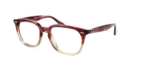 Ray Ban 4362 - Unisex acetate glasses with square shaped lenses with barrel hinges in a crystal bordeaux gradient to havana lower - image view 1