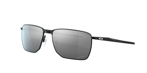 Oakley Ejector 0OO4142 Sunglasses men's hexagonal metal full rim sunglasses in matt black with spring/flex hinges - image view 1