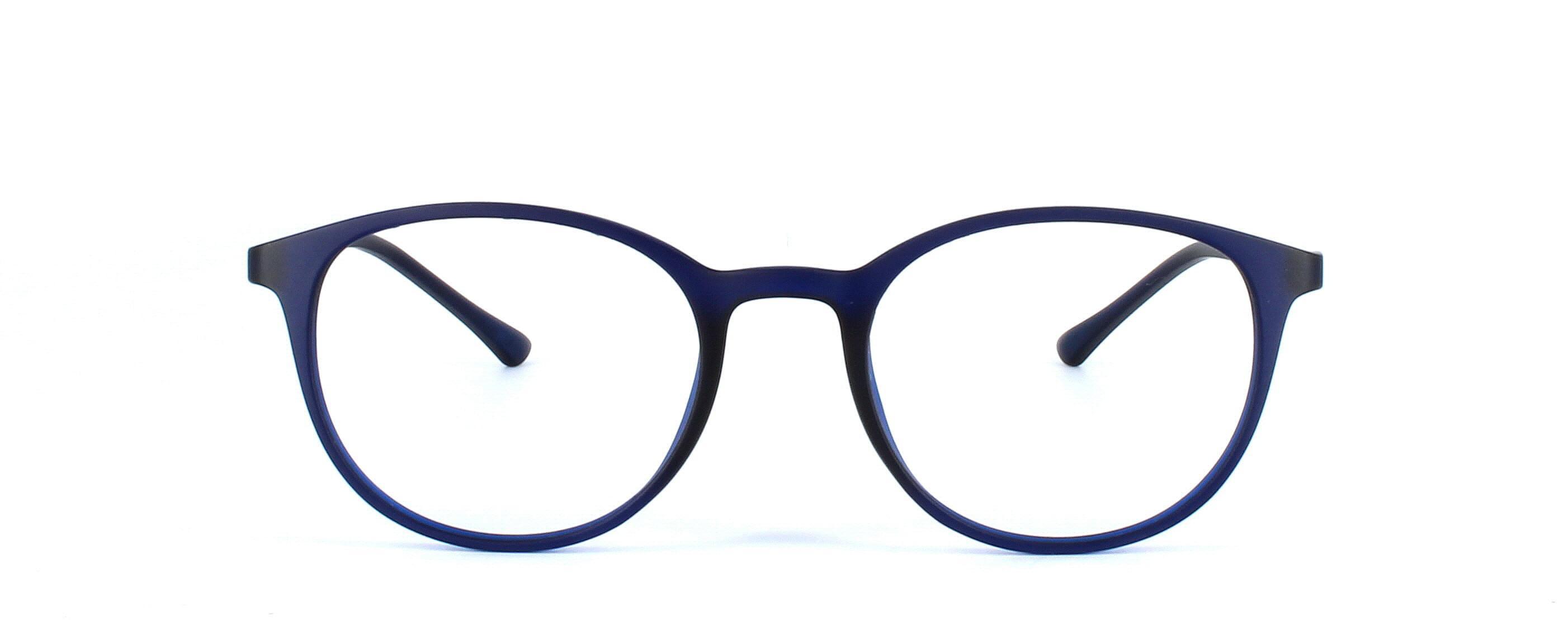 Mensa - Blue - Ladies round shaped plastic glasses - image view 5