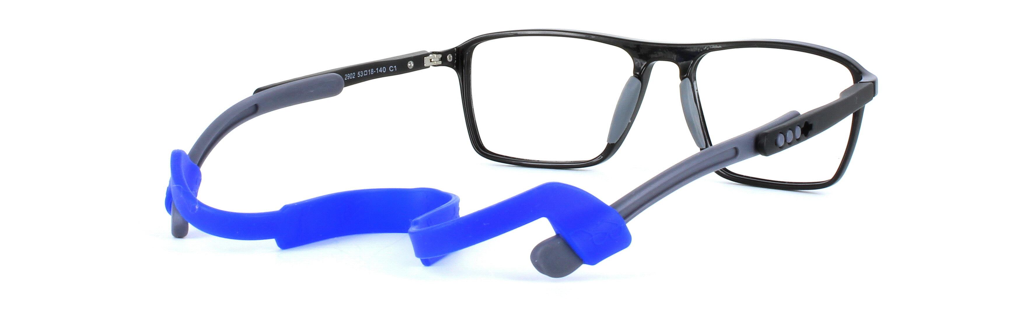 Ramble - unisex prescription sports glasses - black & grey - image view 4