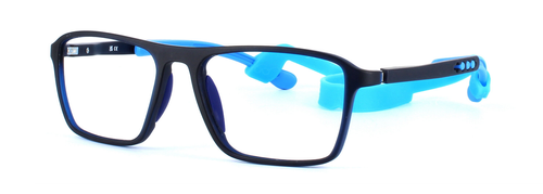Ramble - unisex prescription sports glasses - black & blue - image view 1