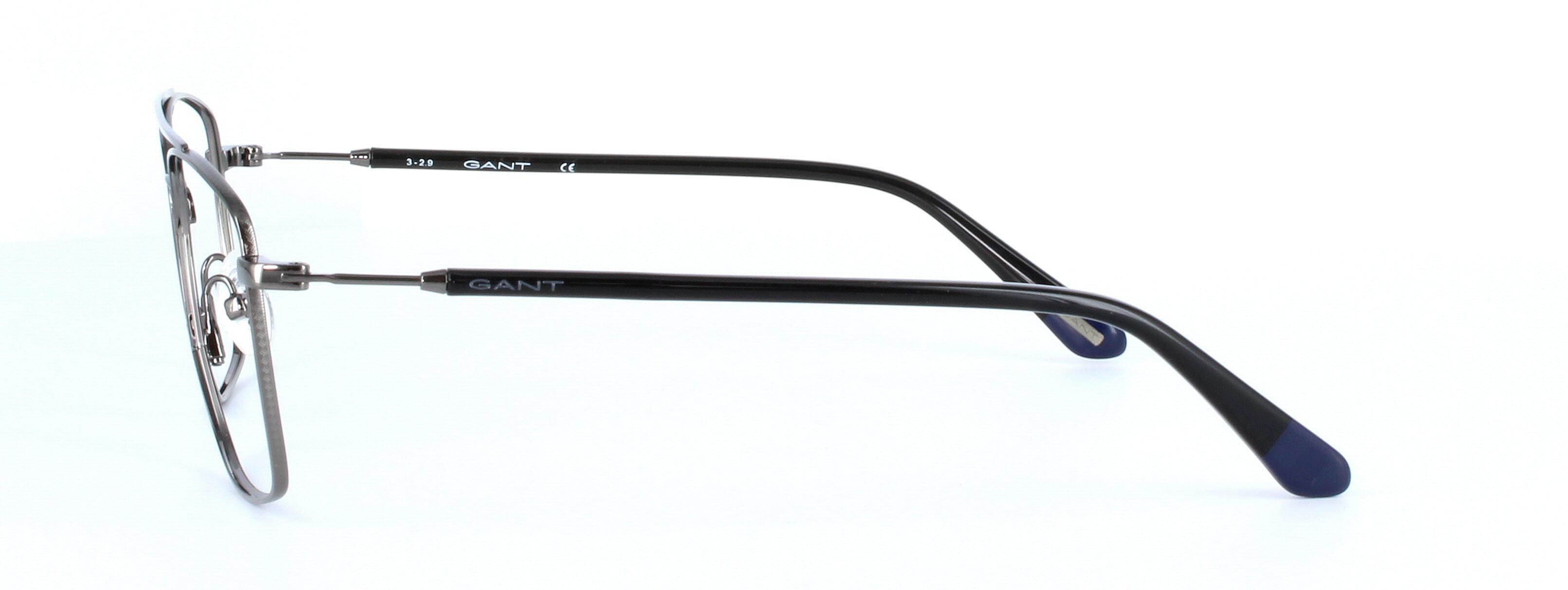 GANT 3194 - Gents aviator style metal glasses in gunmetal - image view 2