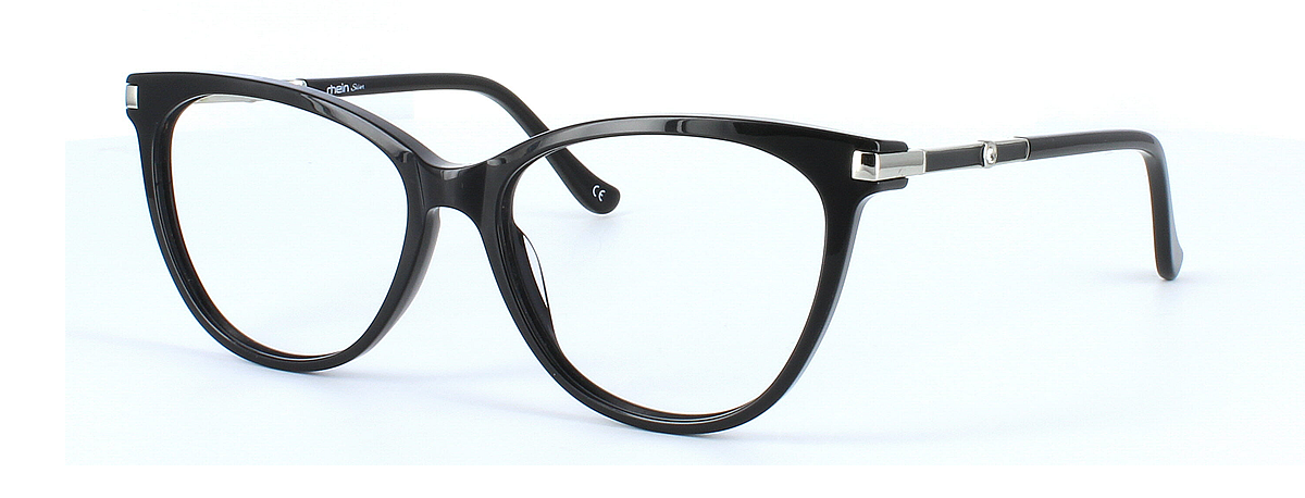 Verwood - ladies acetate glasses here in shiny black - image view 1