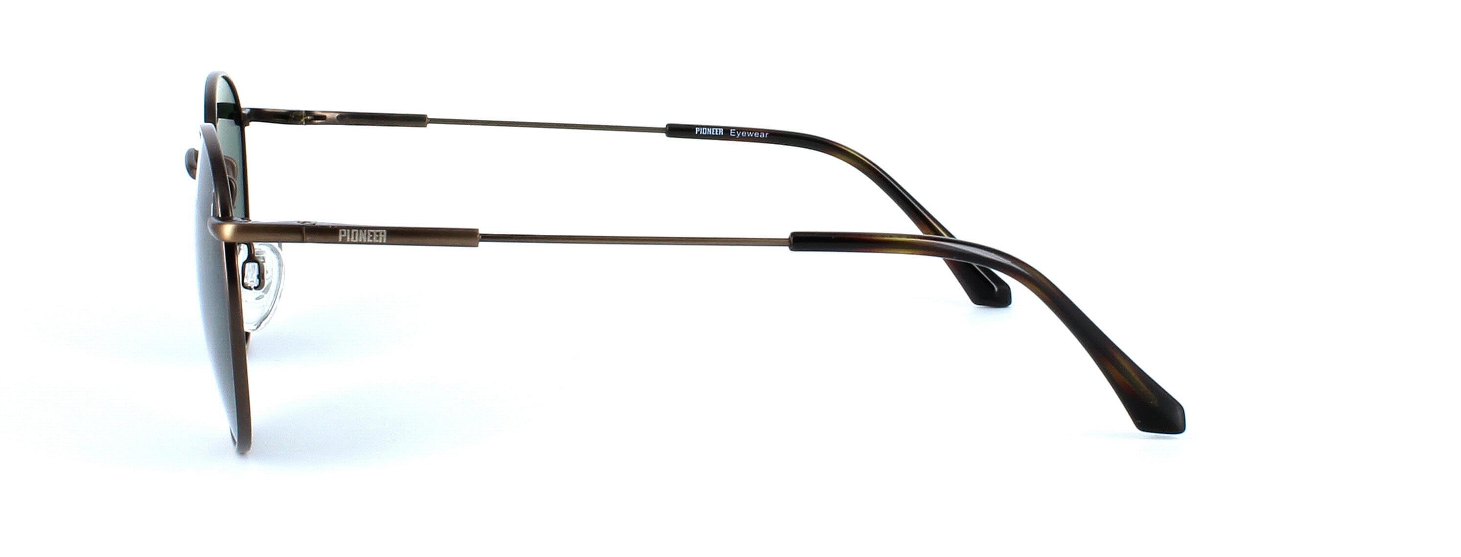 Olmeto - Round shaped pioneer prescription sunglasses - bronze - image view 2