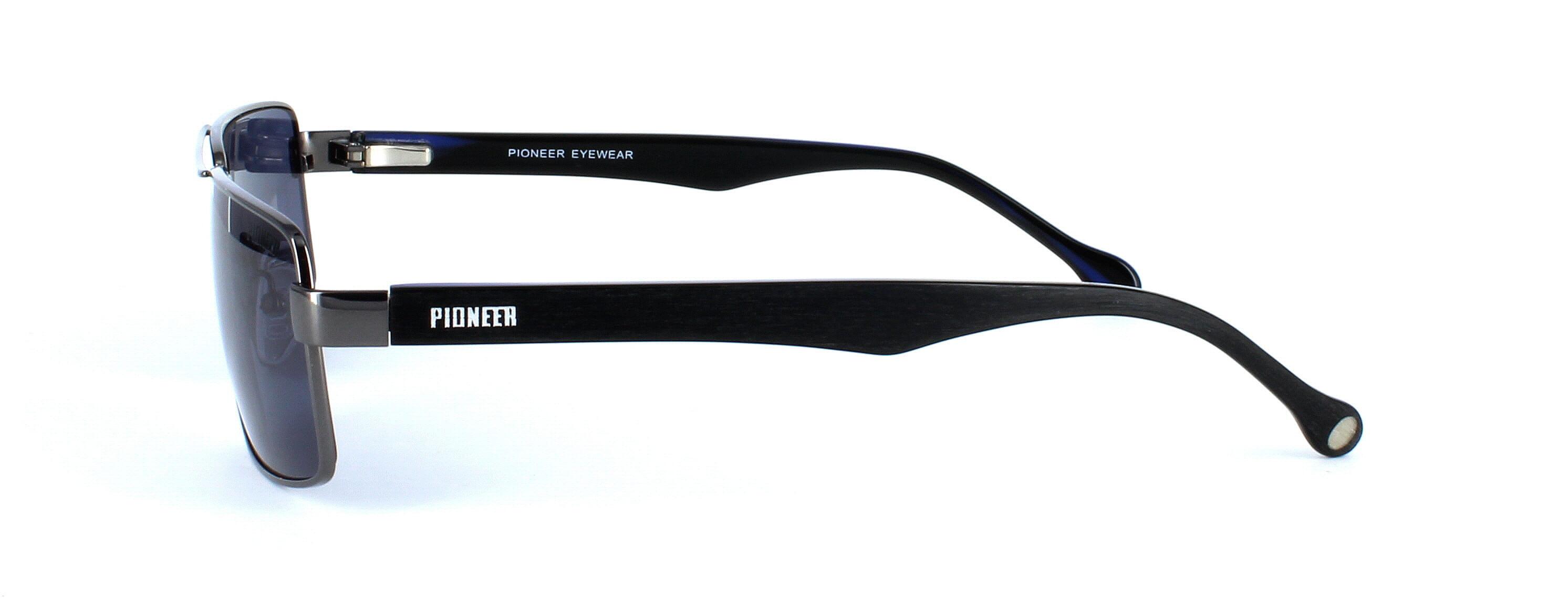Odonata - Unisex aviator style prescription sunglasses in gunmetal - image view 2