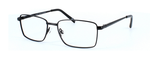 Tommy - Gent's full rim rectangular glasses frame here presented in matt black - image view 1