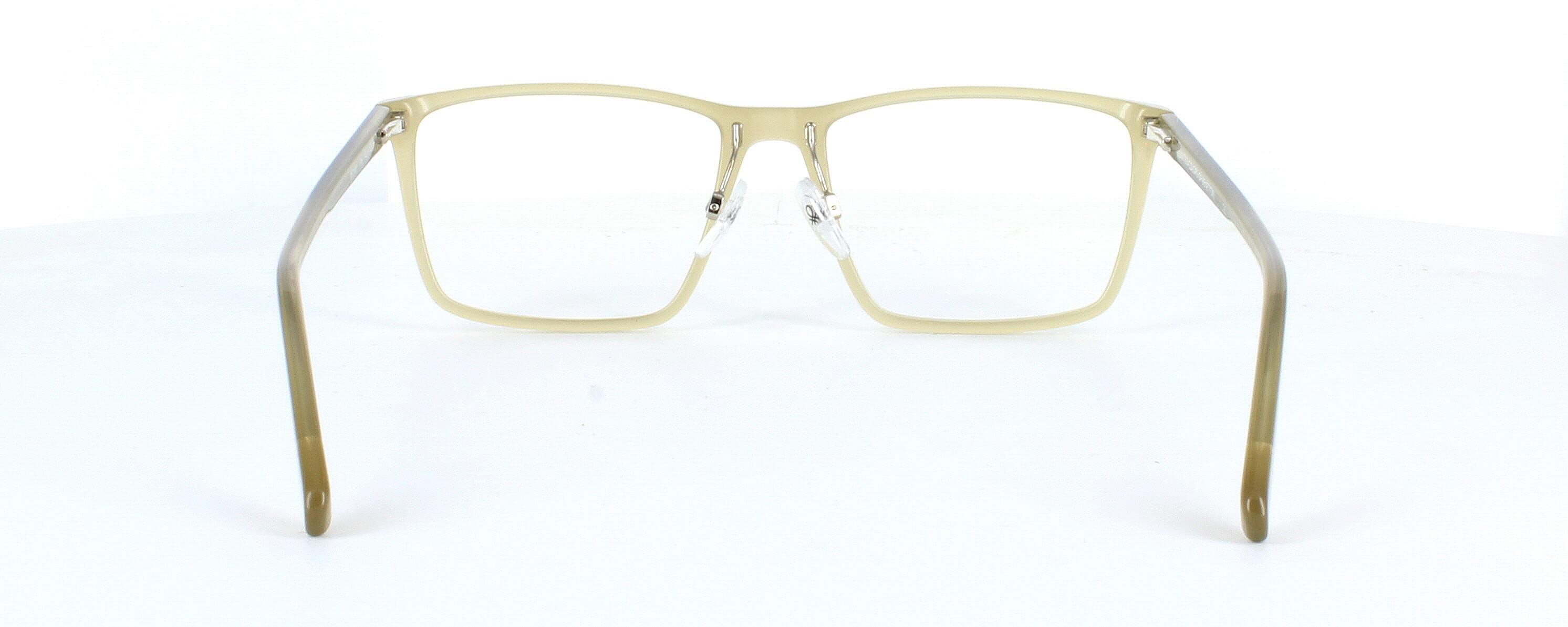 Benetton BE1O001 526 - Gents designer hand made acetate frame with crystal beige face and matching sprung hinge arms - image view 3