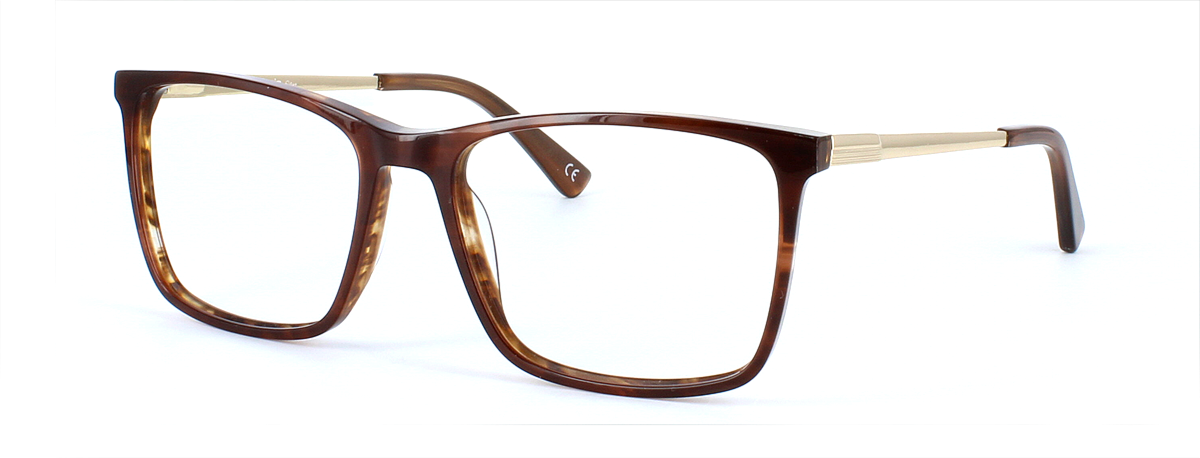 Farleigh - Men's full rim acetate glasses frame in shiny havannah - image view 1