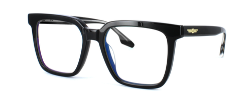 Edward Scotts PS8803 - Black - Gent's bold statement acetate frame with square shaped lenses - image view 1