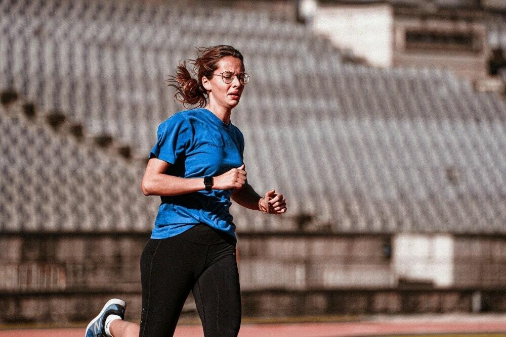 Running with glasses