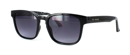 Ted Baker Surf - designer sunglasses in shiny black acetate - image view 1