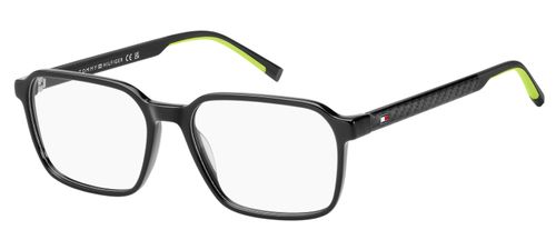 TH 2199 is a masculine rectangular shaped frame here in grey with lime detailing. This frame has carbon inserts at the temple, sprinmg hinges and rubber coated ear tips for a secure sporty fit - image view 1