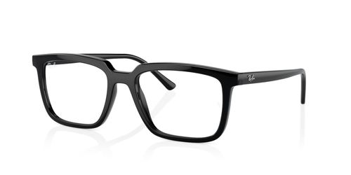Ray Ban 7239 2000 unisex's rectangular plastic full rim optical frames in black with barrel hinges - image view 1