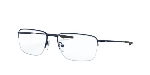 Oakley Wingback SQ 0OX5148 men's square titanium full rim optical frames in navy with spring/flex hinges - image view 1