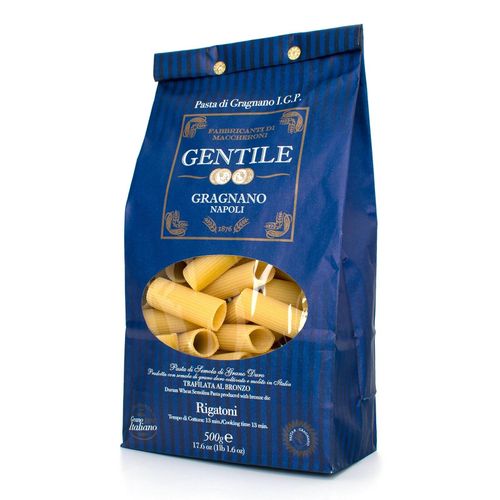 GENTILE Durum Wheat Semolina pasta 500g "Rigatoni - 13 minutes"