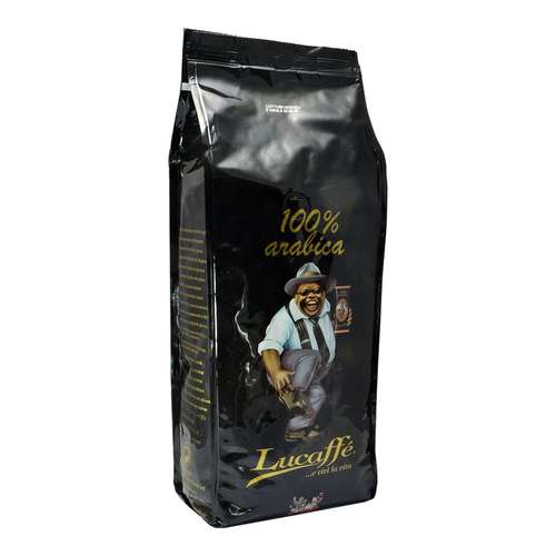 Lucaffe Mister Exclusive 100% Arabica Coffee Beans 1kg – back of packaging