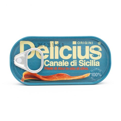 Sicilian Strait Anchovy Fillets in Olive Oil - 28g