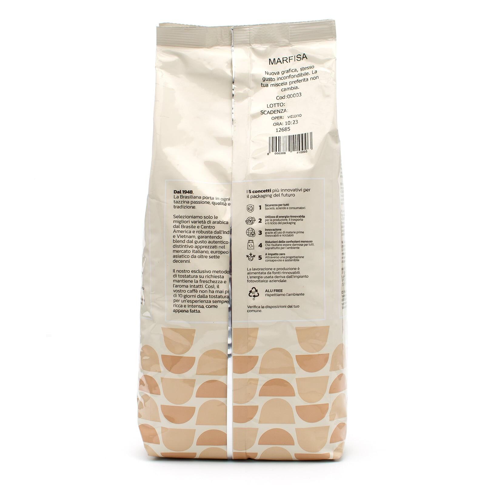 La Brasiliana Marfisa Coffee Beans 1 kg - Back