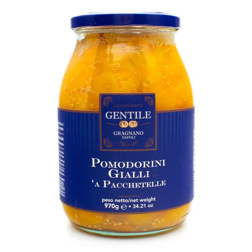 Gentile Preserves - Sliced Yellow Tomatoes 970g – serving suggestion