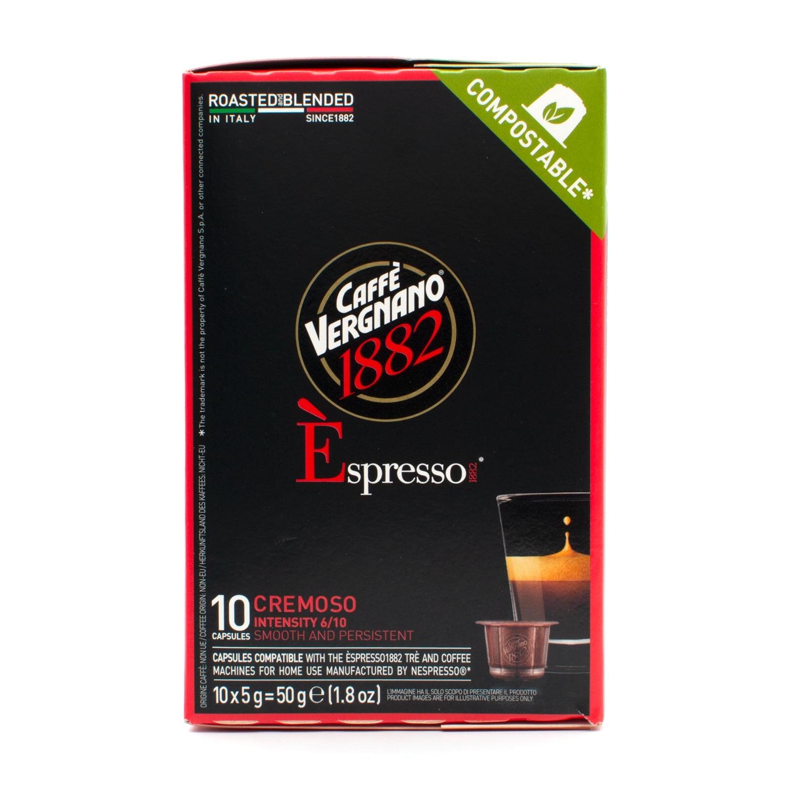 Caffè Vergnano 1882 Cremoso 10 Capsules NESPRESSO Compatible - Compostable