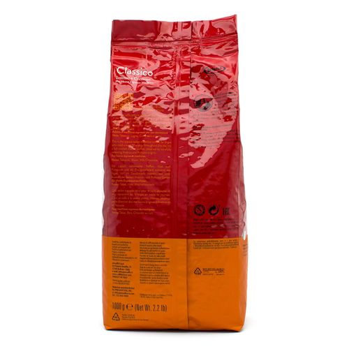Bristot Classico coffee beans, 1 kg bag, back