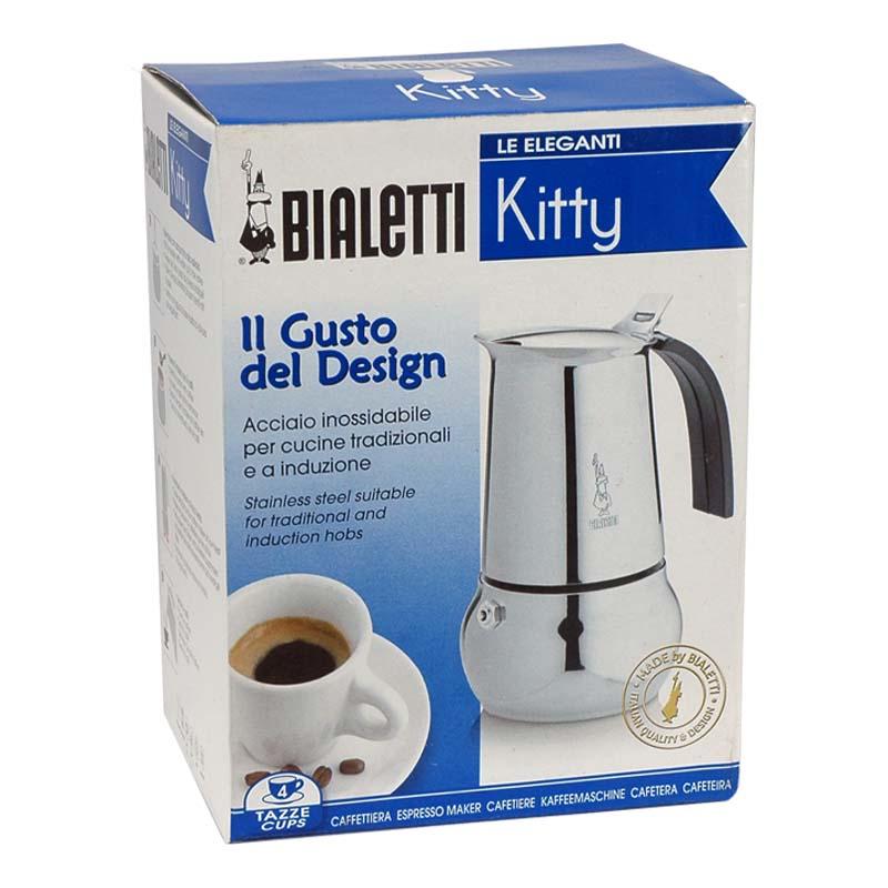 Bialetti caffettiera kitty, 4 tazze (145 ml), ottima per tutti i