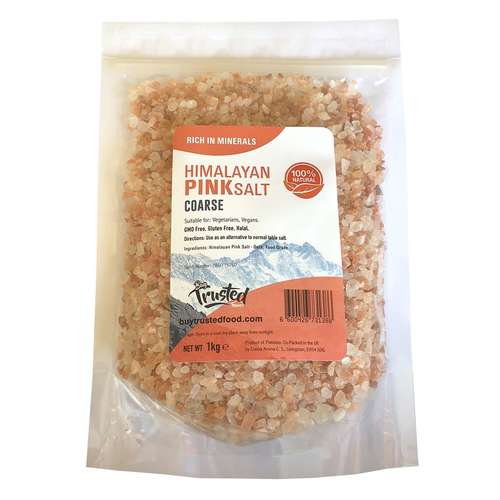 Himalayan Pink Salt 1kg Coarse - 100% Natural, Rich in minerals